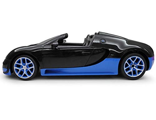 Radio Remote Control 1/14 Bugatti Veyron 16.4 Grand Sport Vitesse Licensed RC Model Car (Black/Blue)