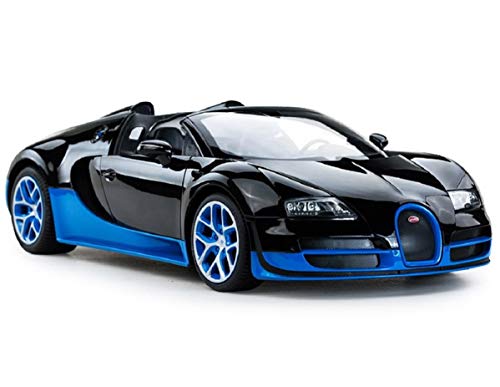 Radio Remote Control 1/14 Bugatti Veyron 16.4 Grand Sport Vitesse Licensed RC Model Car (Black/Blue)