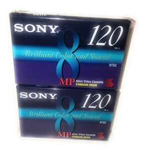 sony mp 8mm video cassette standard grade 120 min (2 pack)