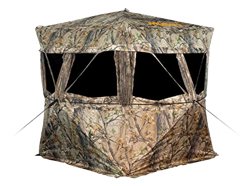 Muddy Hunting Outdoors Water Resistant Black Backed 3-Person Easy Set Up VS360 Ground Blind - Epic Camo