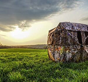 Muddy Hunting Outdoors Water Resistant Black Backed 3-Person Easy Set Up VS360 Ground Blind - Epic Camo