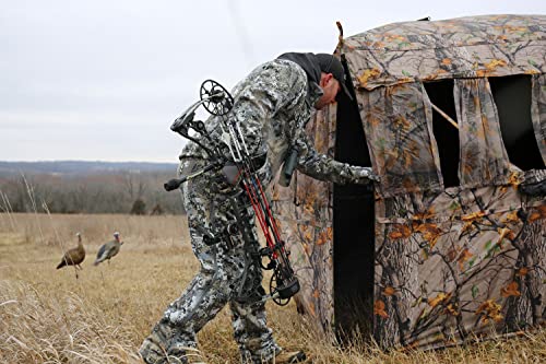 Muddy Hunting Outdoors Water Resistant Black Backed 3-Person Easy Set Up VS360 Ground Blind - Epic Camo