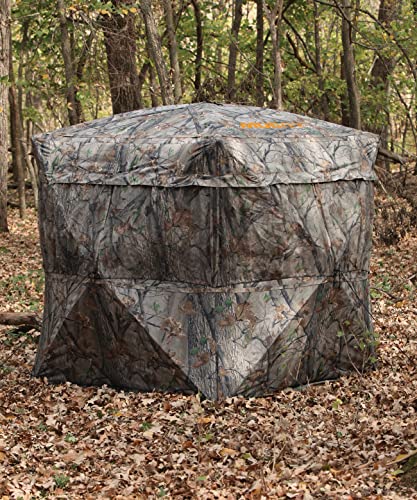 Muddy Hunting Outdoors Water Resistant Black Backed 3-Person Easy Set Up VS360 Ground Blind - Epic Camo