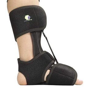 comfort dorsal night splint - pain relief from plantar fasciitis, drop foot, and achilles tendinitis - small/medium