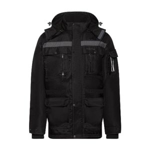 arctix men's performance tundra jacket with added visibility, black, 4x-large