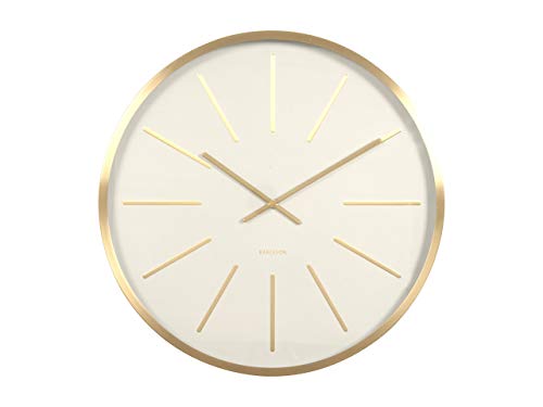 Karlsson Wall Clock Maxiemus Brass Station White