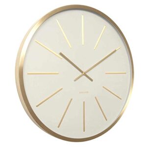 Karlsson Wall Clock Maxiemus Brass Station White