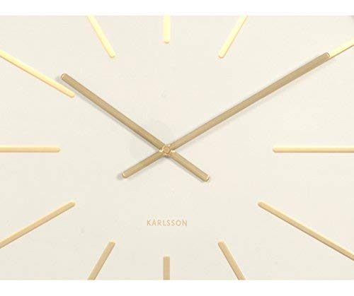 Karlsson Wall Clock Maxiemus Brass Station White
