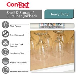 Con-Tact Brand Duraliner Shelf Liner, Non-Adhesive and Multi-Use Drawer Liner, Made of Vinyl, Waterproof Liner, 24" x 10', Diamond Clear