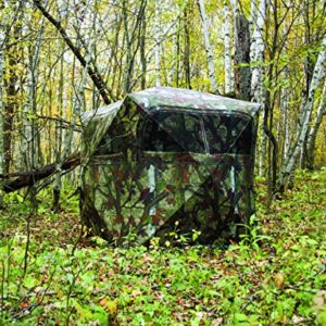 Barronett Blinds GR251BT Grounder 250 Pop Up Portable 2 Person Blind, Bloodtrail Woodland Camo