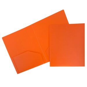 JAM PAPER Heavy Duty Plastic 2 Pocket Extra Tough School Folders - Assorted Fashion Colors - 6/Pack