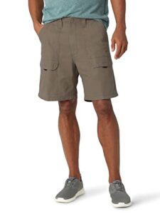wrangler authentics mens canvas utility hiker cargo shorts, earth green, 36 us