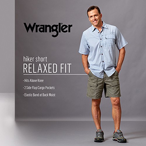 Wrangler Authentics mens Canvas Utility Hiker cargo shorts, Earth Green, 36 US