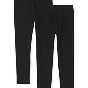 The Children's Place girls leggings pants, Black 2 Pack, Medium US