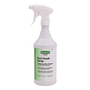 simpleair sc-3200 duct fresh spray air freshener, cleaner, deodorizer professional hvac home & automotive odor remover, 32 fl oz (pack of 1), clear