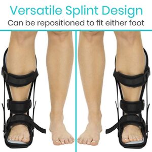 Vive Hard Plantar Fasciitis Night Splint and Trigger Point Spike - Stabilizer Brace Relieves Inflammation - Foot Support Boot Features Adjustable Hook and Loop Straps for Achilles Pain Relief