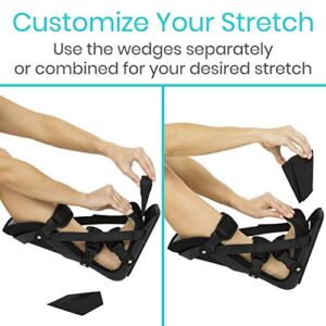 Vive Hard Plantar Fasciitis Night Splint and Trigger Point Spike - Stabilizer Brace Relieves Inflammation - Foot Support Boot Features Adjustable Hook and Loop Straps for Achilles Pain Relief