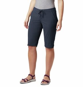 columbia women's anytime outdoor long short shorts, nocturnal, 10x13