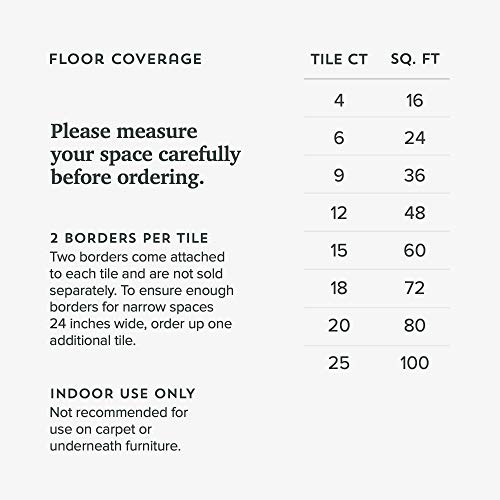 FOREST FLOOR 3/8 Inch Thick Printed Foam Tiles, Premium Wood Grain Interlocking Foam Floor Mats, Anti-Fatigue Flooring, 24 in x 24 in, 24 Square Feet (6 Tiles) (FF24-10M)