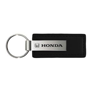 au-tomotive gold honda black leather key chain official licensed