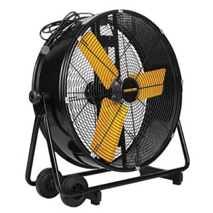 master 24 inch industrial high velocity barrel fan - direct drive, all-metal construction with steel-coated safety grill, 2 speed settings, tiltable (mac-24dct)