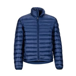 marmot men's zeus jacket | warm and lightweight jacket for men, ideal for winter, skiing, camping, and city style, arctic navy, large