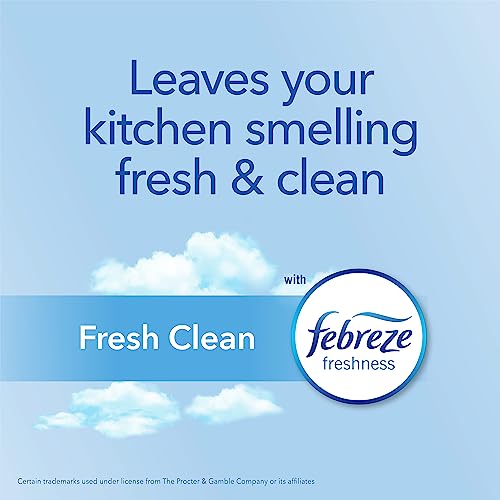 Glad ForceFlex MaxStrength Tall Kitchen Drawstring Trash Bags, 13 Gallon, Fresh Clean Scent with Febreze Freshness, 34 Count