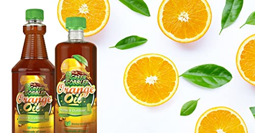 Green Gobbler All-Natural, Cold Pressed Concentrated Orange Oil for Home and Outdoor Multi-Purpose Cleaning- Hundreds of Uses, 32 oz