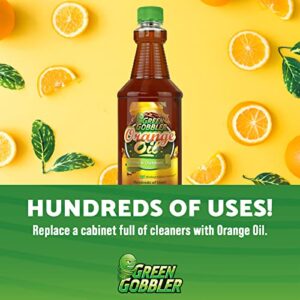 Green Gobbler All-Natural, Cold Pressed Concentrated Orange Oil for Home and Outdoor Multi-Purpose Cleaning- Hundreds of Uses, 32 oz