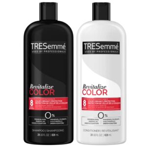 tresemme shampoo and conditioner set, color revitalize, protects hair color for weeks with sunflower seed oil for healthy hair, 28 fl oz each