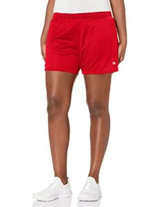 champion women's mesh short, scarlet, xx-large