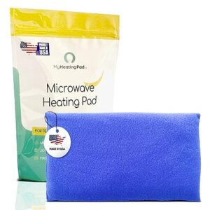 my heating pad for pain relief - moist microwavable heating pad for joints and muscles relief - microwave hot pack heat pad for cramps - calming chilled or heated pad therapy - 1 pack blue
