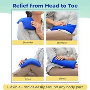 My Heating Pad for Pain Relief - Moist Microwavable Heating Pad for Joints and Muscles Relief - Microwave Hot Pack Heat Pad for Cramps - Calming Chilled or Heated Pad Therapy - 1 Pack Blue