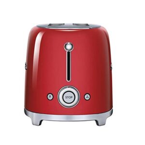 Smeg TSF02RDUS 50's Retro Style Aesthetic 4 Slice Toaster, Red