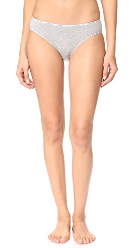 Calvin Klein Women's Cotton Stretch Logo Multipack Bikini Panty, Black/White/Grey Heather, Medium
