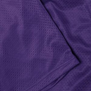 Hat and Beyond Mens Mesh Shorts Elastic Sports Gym Performance Workout Boxing Jersey Basketball Pants (Medium, 1ih01_Purple)