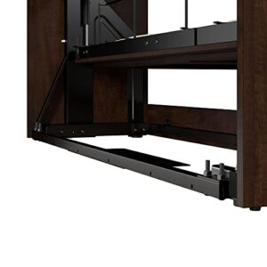 Bestar Pur Queen Murphy Bed and 2 Storage Units, 115-inch Space-Saving Wall Bed with Storage