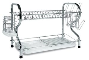 better chef, 16-inch, chrome plated, r-shaped, rust-resistant, 2-tier dishrack