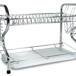 Better Chef, 16-Inch, Chrome Plated, R-Shaped, Rust-Resistant, 2-Tier Dishrack