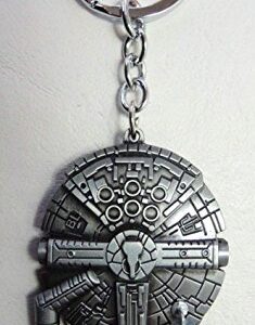 Star Wars Millennium Falcon Spaceship Alloy Keychain (Pewter)