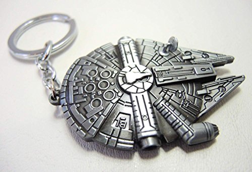 Star Wars Millennium Falcon Spaceship Alloy Keychain (Pewter)