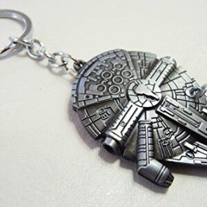 Star Wars Millennium Falcon Spaceship Alloy Keychain (Pewter)