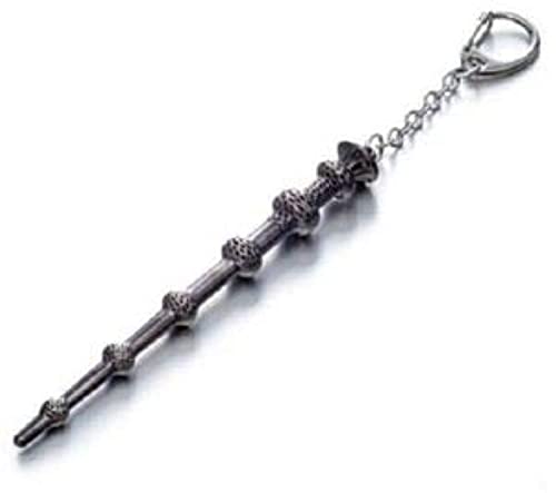 Harry Potter Monogram Dumbledore's Wand Pewter Keychain, Gray