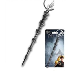 Harry Potter Monogram Dumbledore's Wand Pewter Keychain, Gray