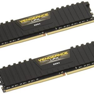 Corsair CMK8GX4M2A2400C16 Vengeance LPX 8GB (2x4GB) DDR4 DRAM 2400MHz (PC4 19200) C16 Memory Kit - Black