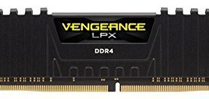 Corsair CMK8GX4M2A2400C16 Vengeance LPX 8GB (2x4GB) DDR4 DRAM 2400MHz (PC4 19200) C16 Memory Kit - Black