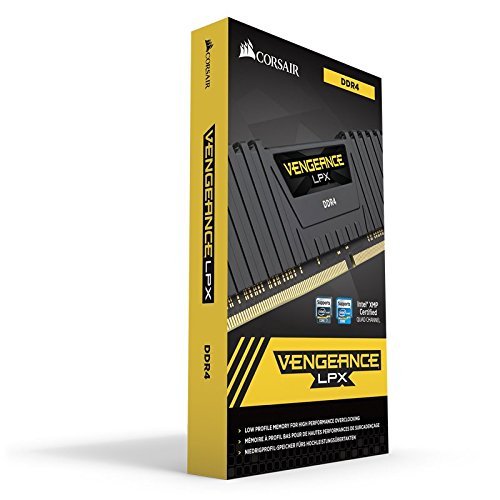 Corsair CMK8GX4M2A2400C16 Vengeance LPX 8GB (2x4GB) DDR4 DRAM 2400MHz (PC4 19200) C16 Memory Kit - Black