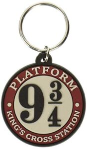 harry potter - platform 9 3/4 - rubber keychain, multi-colored, one size
