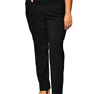 Briggs New York Womens Plus-Size Super Stretch Millennium Welt Pocket Pull-on Career Pants, Black, 20 US