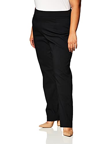 Briggs New York Womens Plus-Size Super Stretch Millennium Welt Pocket Pull-on Career Pants, Black, 20 US